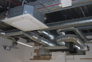 Woodley Sports Centre Stockport, installation of heating and air conditioning systems, plumbing and fitments.